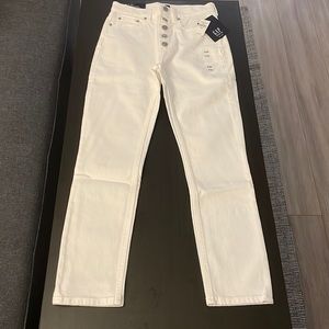 GAP White High rise cigarette pants